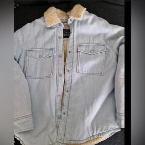 Levi's Cream Sherpa Lined Jacket